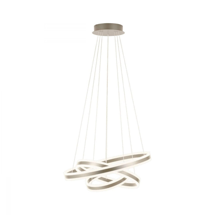 Buy LED Pendants Australia Tonarella 3 LED Pendant Champagne & Satine Nickel - 39314