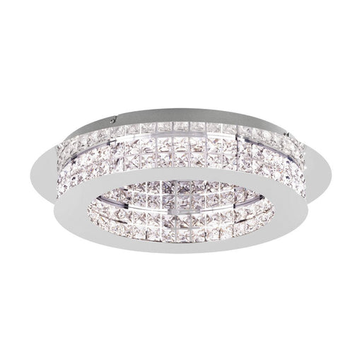 Buy Flush Mount Lights Australia Principe Ceiling LED Chrome & Crystal 500mm - 39401