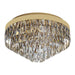 Buy Flush Mount Lights Australia Valparaiso 8 Light Ceiling Gold Coloured & Crystal 480mm - 39457
