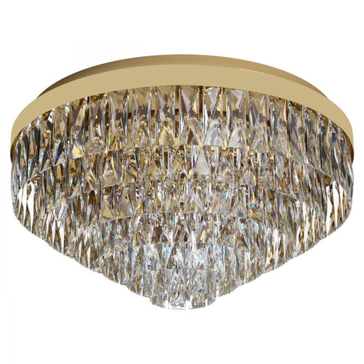 Buy Flush Mount Lights Australia Valparaiso 11 Light Ceiling Gold Coloured & Crystal 580mm - 39458