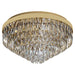 Buy Flush Mount Lights Australia Valparaiso 11 Light Ceiling Gold Coloured & Crystal 580mm - 39458
