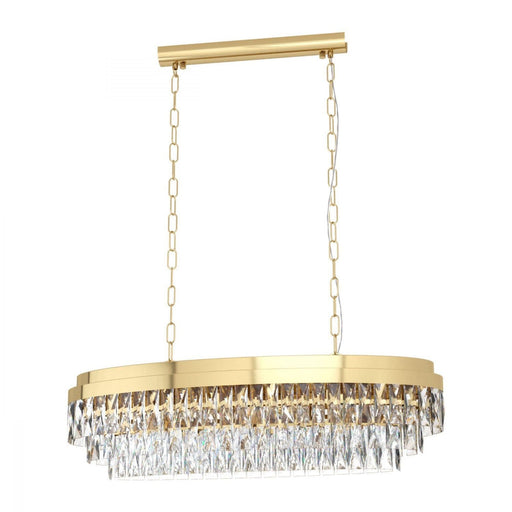 Buy Pendant Lights Australia Valparaiso 10 Light Pendant Gold Coloured & Crystal - 39462