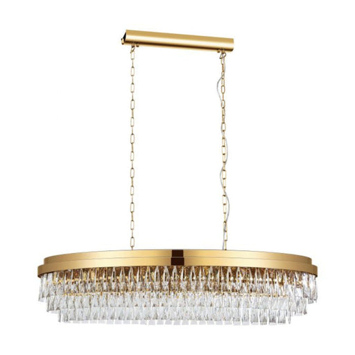 Buy Pendant Lights Australia Valparaiso 13 Light Pendant Gold Coloured & Crystal - 39463