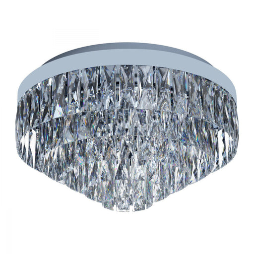 Buy Flush Mount Lights Australia Valparaiso 8 Light Ceiling Chrome & Crystal 480mm - 39489
