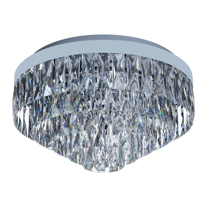 Buy Flush Mount Lights Australia Valparaiso 8 Light Ceiling Chrome & Crystal 480mm - 39489