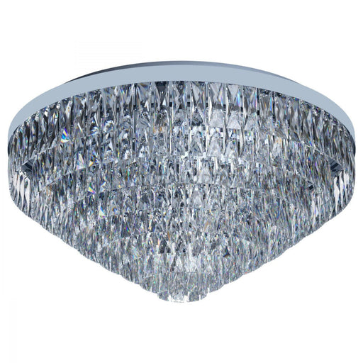 Buy Flush Mount Lights Australia Valparaiso 16 Light Ceiling Chrome & Crystal 780mm - 39492
