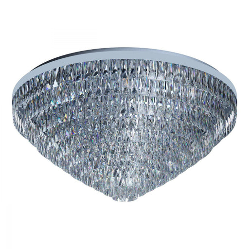 Buy Flush Mount Lights Australia Valparaiso 25 Light Ceiling Chrome & Crystal 980mm - 39493