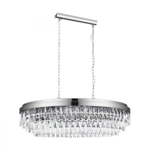 Buy Pendant Lights Australia Valparaiso 10 Light Pendant Chrome & Crystal - 39494