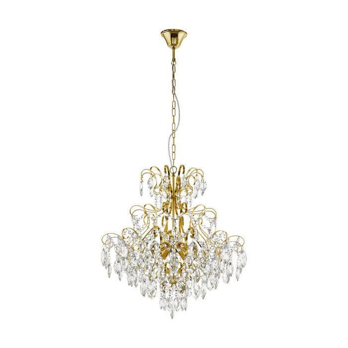 Buy Ceiling Crystals Australia Fenoullet 5 Light Crystal Pendant Brass - 39605