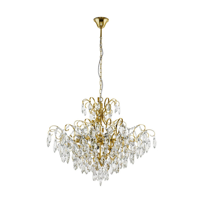 Buy Ceiling Crystals Australia Fenoullet 9 Light Crystal Pendant Brass - 39606