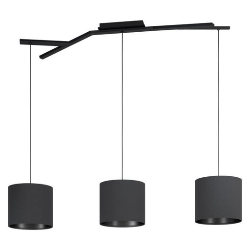 Buy Pendant Lights Australia Balnario 3 Light Pendant Black Steel - 39886N