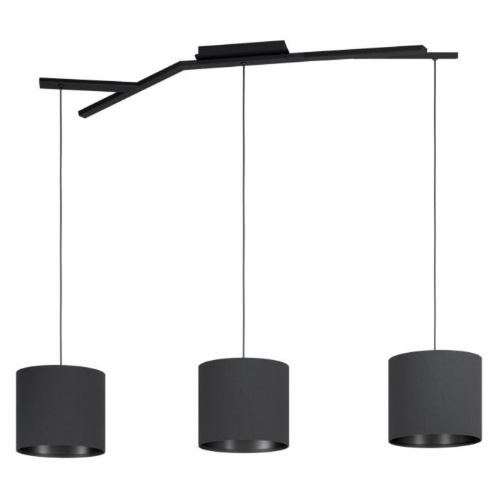 Buy Pendant Lights Australia Balnario 3 Light Pendant Black Steel - 39886N