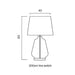 Buy Table Lamps Australia Harper 1 Light Table Lamp Smoke & White - HARPER TL-SMWH