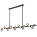 Buy Island Pendant Lights Australia Moran Island Pendant 18 Lights Black Metal / Smoke Glass - MORAN PE18-BKSM