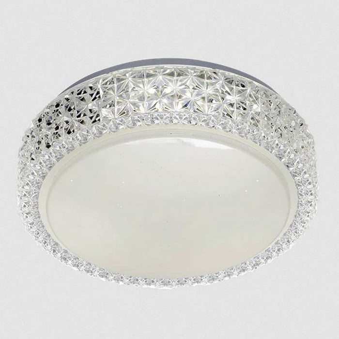 Buy LED Oyster Lights Australia Amelia LED Oyster Light 32W Opaline Metal 3CCT - AMELIA OY40-3C