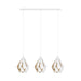 Buy Pendant Lights Australia Carlton 3 Light Pendant White Steel - 43002N