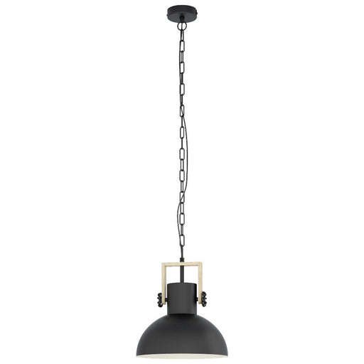 Buy Pendant Lights Australia Lubenham 1 Light Pendant Black / Brown - 43162N