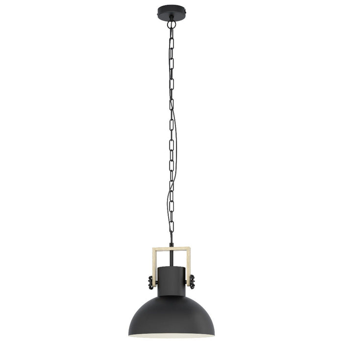Buy Pendant Lights Australia Lubenham 1 Light Pendant Black / Brown - 43162N