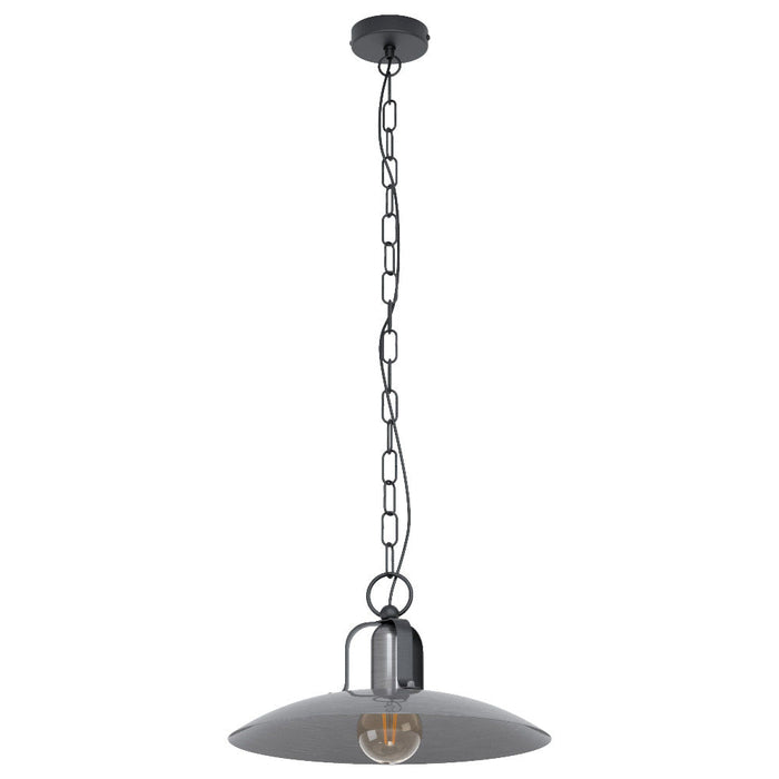 Buy Pendant Lights Australia Kenilworth 1 Light Pendant Black / Antique Nickel - 43203N