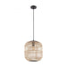 Buy Pendant Lights Australia Bordesley 1 Light Pendant Black & Natural 350mm - 43216N