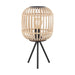 Buy Table Lamps Australia Bordesley 1 Light Table Black & Natural - 43218N