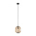 Buy Pendant Lights Australia Bordesley 1 Light Pendant Black & Natural 210mm - 43231N