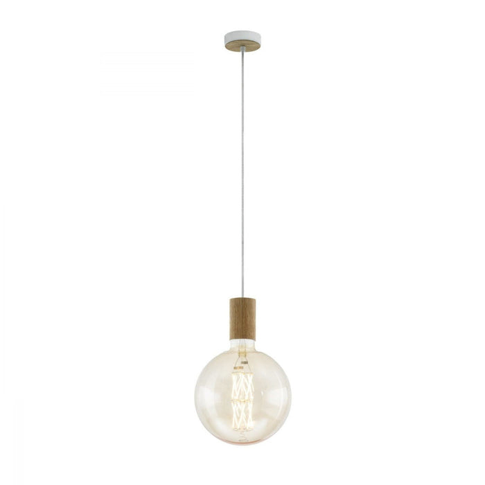 Buy Mini Pendants Australia Tavistock 1 Light Pendant Creme Oak 100mm - 49071N
