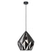 Buy Pendant Lights Australia Carlton 1 Light Pendant Medium Black and Silver Steel - 49255N