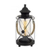 Buy Table Lamps Australia Bradford 1 Light Table Lamp Black With Rope - 49283N