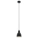 Buy Pendant Lights Australia Priddy 1 Light Pendant Black & White 155mm - 49464