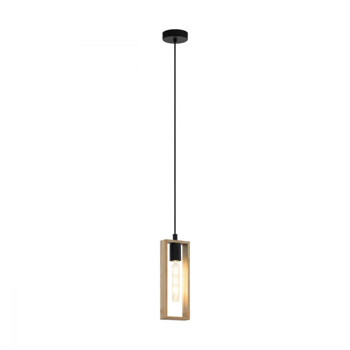 Buy Mini Pendants Australia Littleton 1 Light Pendant Black & Brown 110mm - 49473N