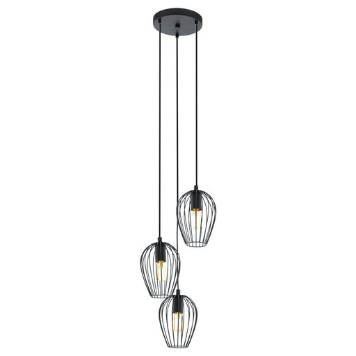 Buy Cluster Pendants Australia Newtown 3 Light Pendant Black - 49479