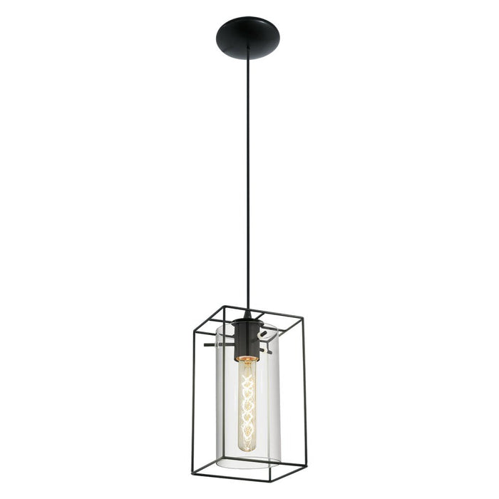Buy Mini Pendants Australia Loncino 1 light Pendant Black & Black Transparent 150mm - 49495