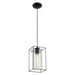 Buy Mini Pendants Australia Loncino 1 light Pendant Black & Black Transparent 150mm - 49495