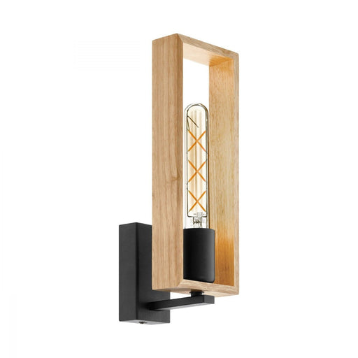 Buy Wall Sconce Australia Littleton 1 Light Wall Black & Brown 110mm - 49698