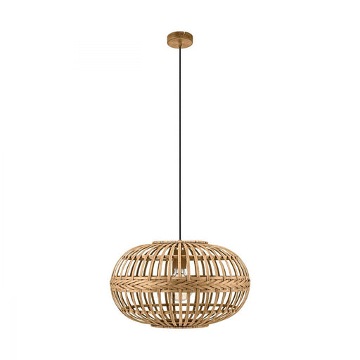 Buy Pendant Lights Australia Amsfield 1 Light Pendant Brown & Brown 380mm - 49771