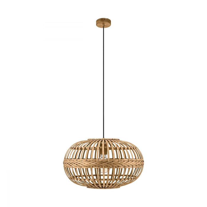 Buy Pendant Lights Australia Amsfield 1 Light Pendant Brown & Brown 380mm - 49771