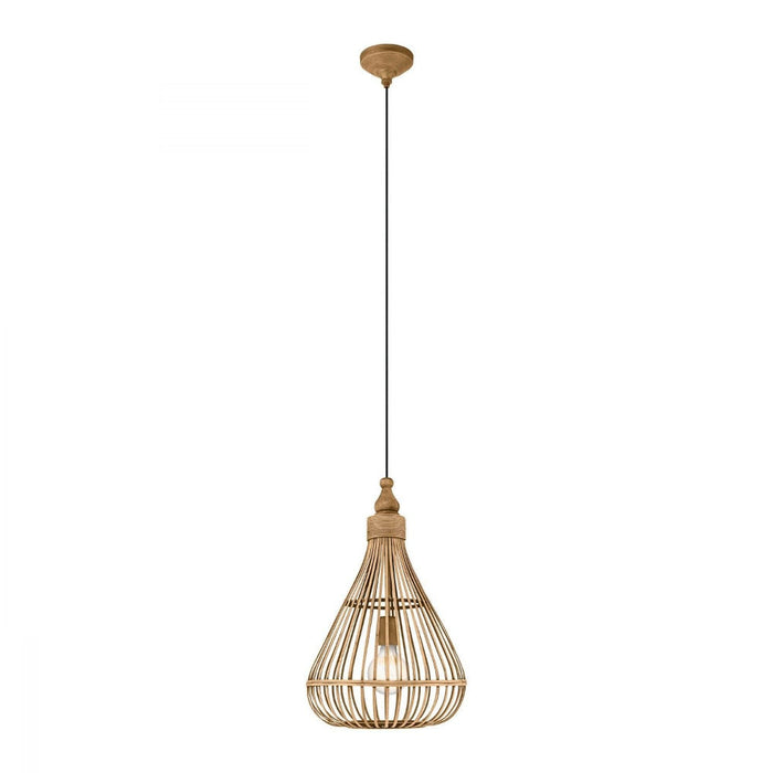 Buy Pendant Lights Australia Amsfield 1 Light Pendant Brown & Brown 350mm - 49772
