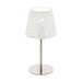 Buy Table Lamps Australia Hambleton 1 Light Table Lamp Satin Nickel & White 350mm - 49844N