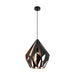 Buy Pendant Lights Australia Carlton 1 Light Pendant Large Black and Copper Steel - 49878N