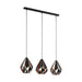 Buy Pendant Lights Australia Carlton 3 Light Pendant Black and Copper Steel - 49991N
