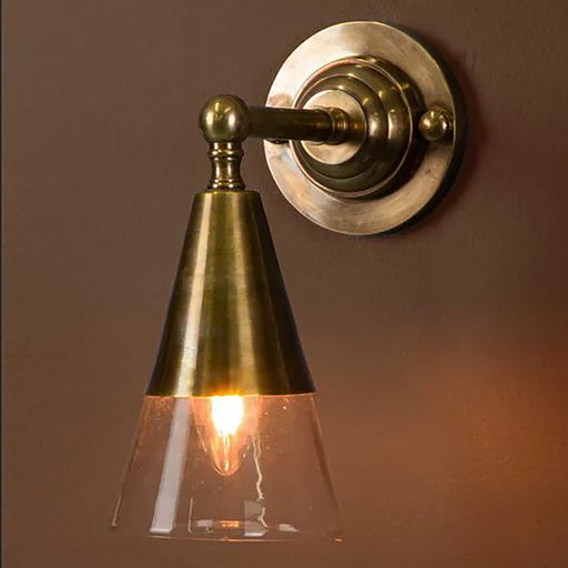 Buy Wall Sconce Australia Otto Wall Sconce Antique Brass Glass - ELPIM31376GLAAB