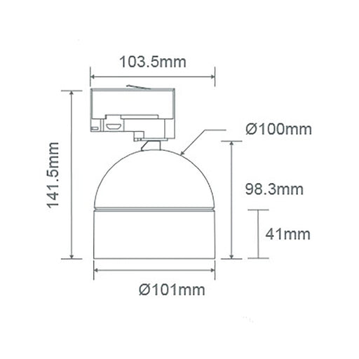 Buy Three Circuit Track Heads Australia Moon Three Circuit Track Head Tube White 3CCT - 22803