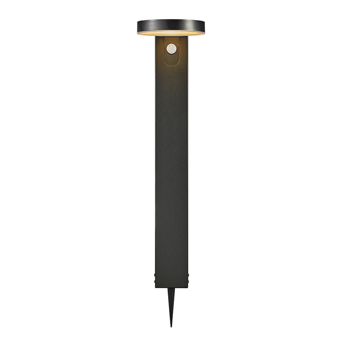 Buy Solar Lights Australia Rica Round Solar Pathway Light With Sensor 12V Black Stainless Steel 3000K - 2118158003