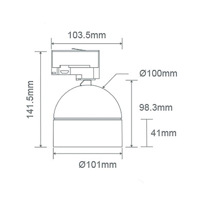 Buy Three Circuit Track Heads Australia Moon Three Circuit Track Head Tube Black 3CCT - 22802