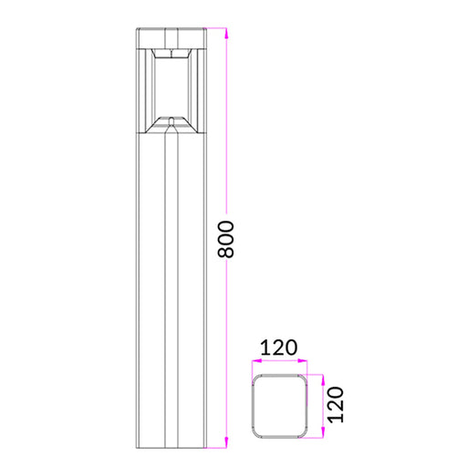 Buy Bollard Lights Australia BOL Bollard Light Grey Aluminium 3000K - BOL2A