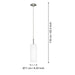Buy Mini Pendants Australia Troy 1 Light Pendant Satin Nickel & White 110mm - 85977
