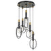 Buy Cluster Pendants Australia Marvin 5 Light Pendant Antique Black, Gold - MARVIN PE5-BKGD