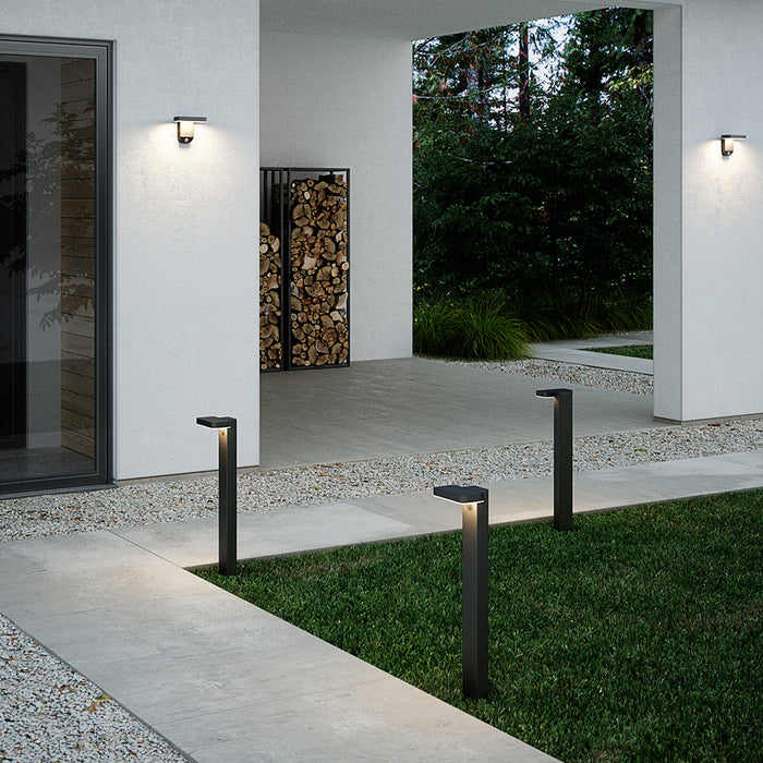 Buy Solar Lights Australia Rica Rectangle Solar Wall Light With Sensor 12V Black Plastic 3000K - 2118161003