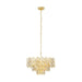 Buy Crystal Pendant Lights Australia Calmeilles Crystal Pendant 10 Lights W630mm Brass Steel - 39613